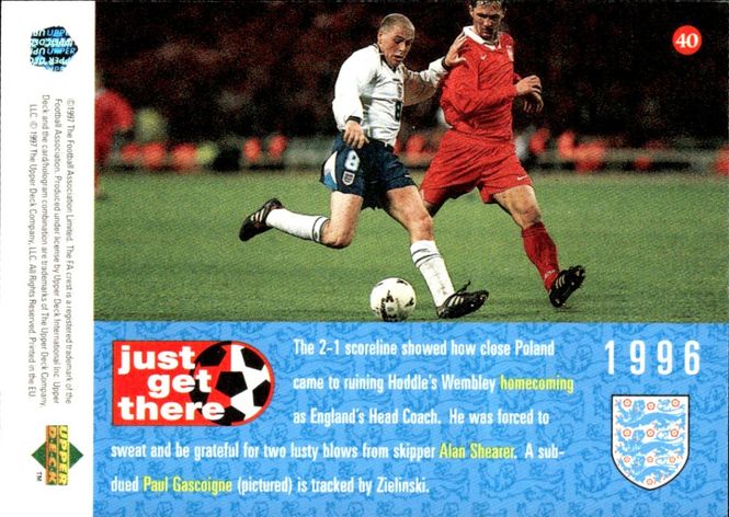 Hovedbilde 1997-98 Upper Deck England Just Get There Poland ...