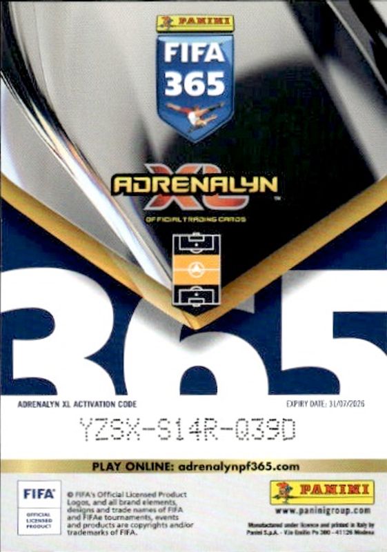 Warren Zaire-Emery 2026 Adrenalyn XL FIFA 365 Fans' Favourite FAN50 France 