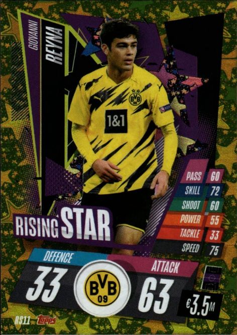 Main Image 2020-21 Topps Match Attax UCL Giovanni Reyna BVB ...