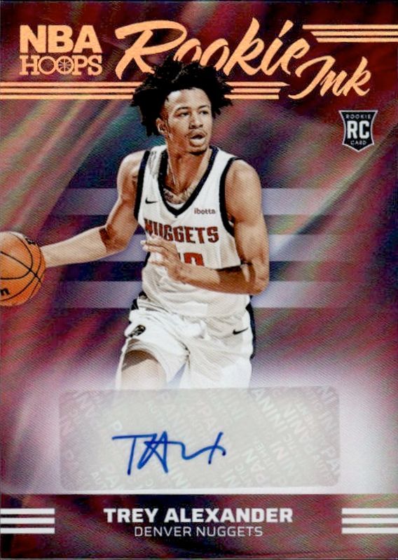 Trey Alexander 2024-25 Panini NBA Hoops Rookie Ink Auto RC Nuggets