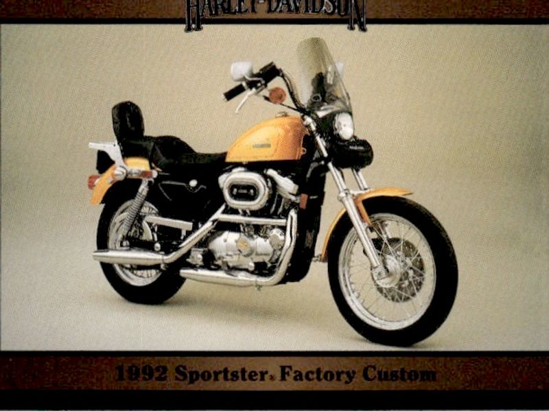1992-93 Collect-A-Card Harley Davidson #178 1992 Sportster Factory Custom