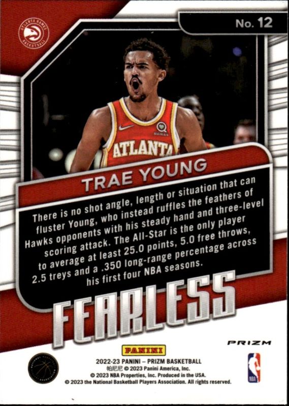 2022-23 Panini Prizm - Fearless Trae Young #12 Fast Break Prizm