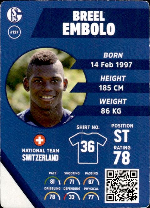 Main Image 2018 Kickerz Breel Embolo #127 