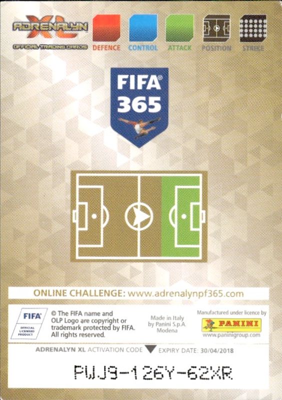 2017-18 Panini Adrenalyn XL Fifa 365 Game Changer Paulo Dybala #439 