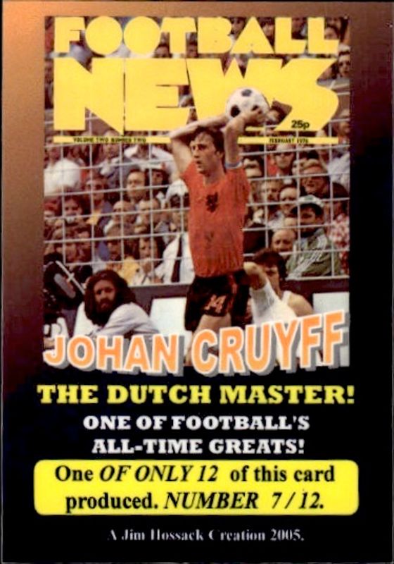 2005 JIM HOSSACK FOOTBALL NEWS JOHAN CRUYFF SOCCER HEROES THE DUTCH MASTER /12