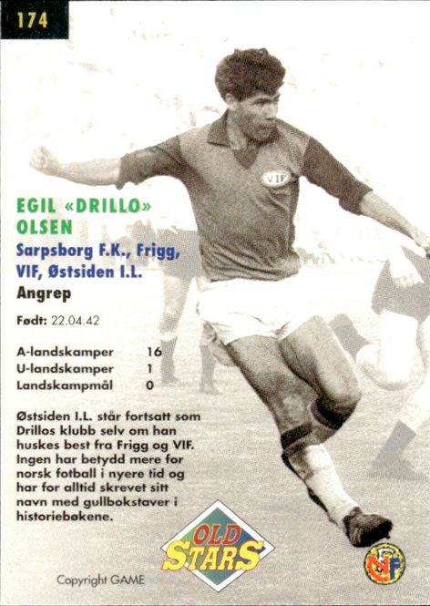 Hovedbilde DRILLO 1996 GAME Tippe Ligaen Fotballkort Old ...