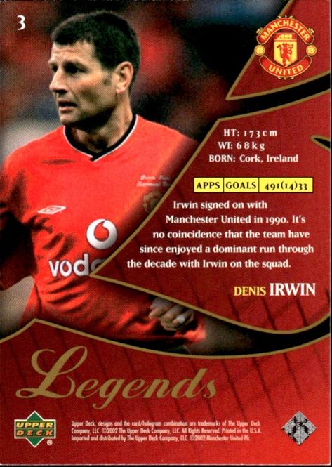 Main Image 2002 Upper Deck Manchester United Legends Denis ...