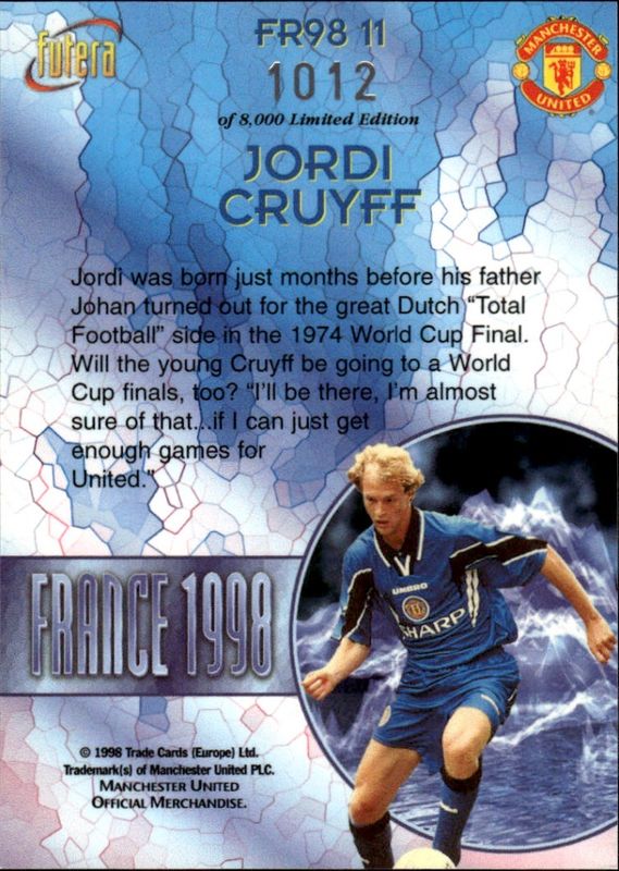 Jordi Cruyff France 98 FR11 #1012/8000