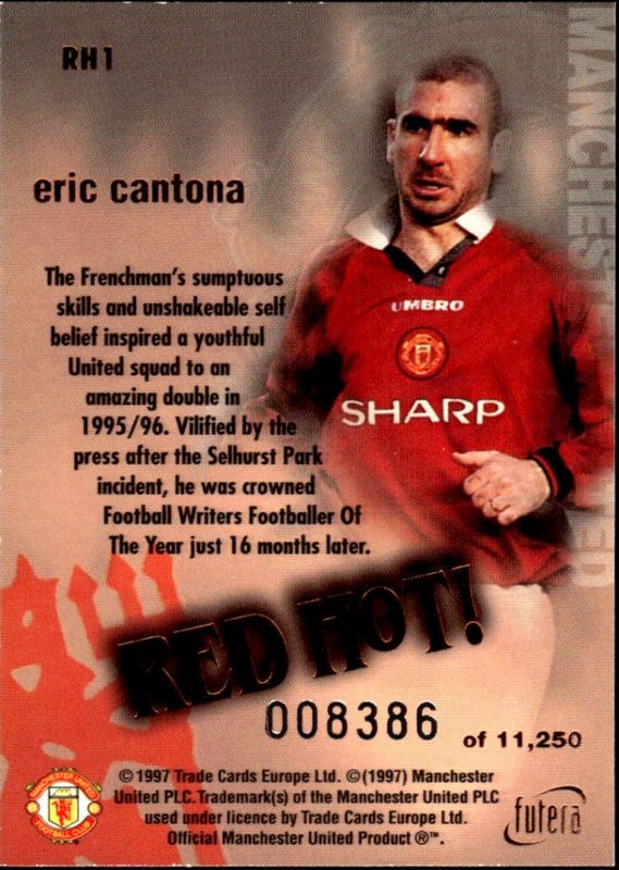 Eric Cantona Red Hot 97 Bronze RH1 #8386/11250