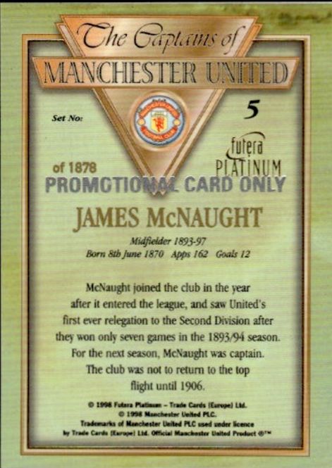 Hovedbilde 1998 Futera Platinum The Captains of Manchester ...