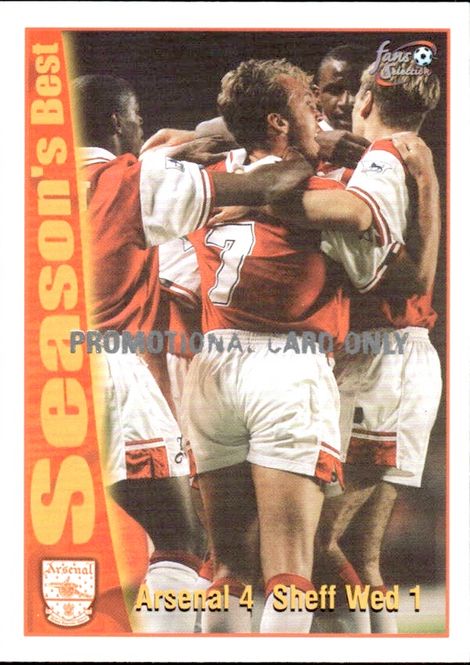 Hovedbilde Arsenal 1997-98 Futera Fans Selection SEASON'S ...