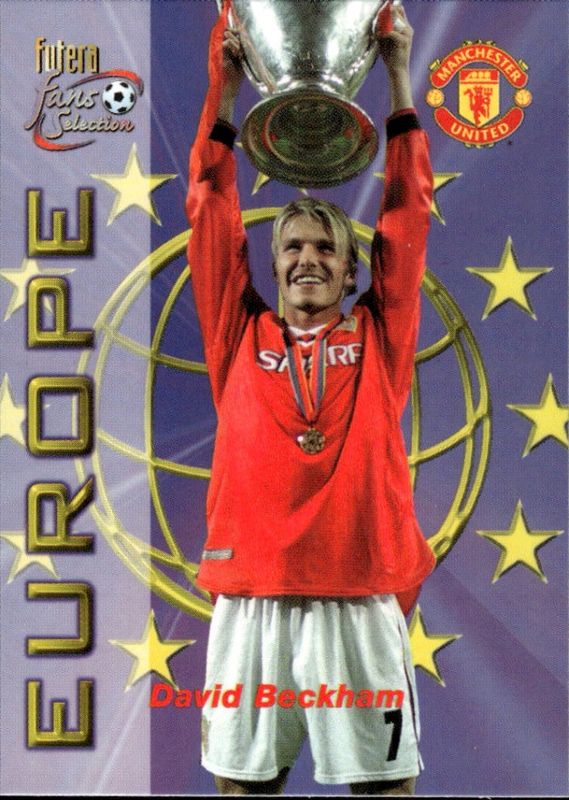 David Beckham #167 Manchester United Europe FA Cup Winners Futera Fans Sel. 2000