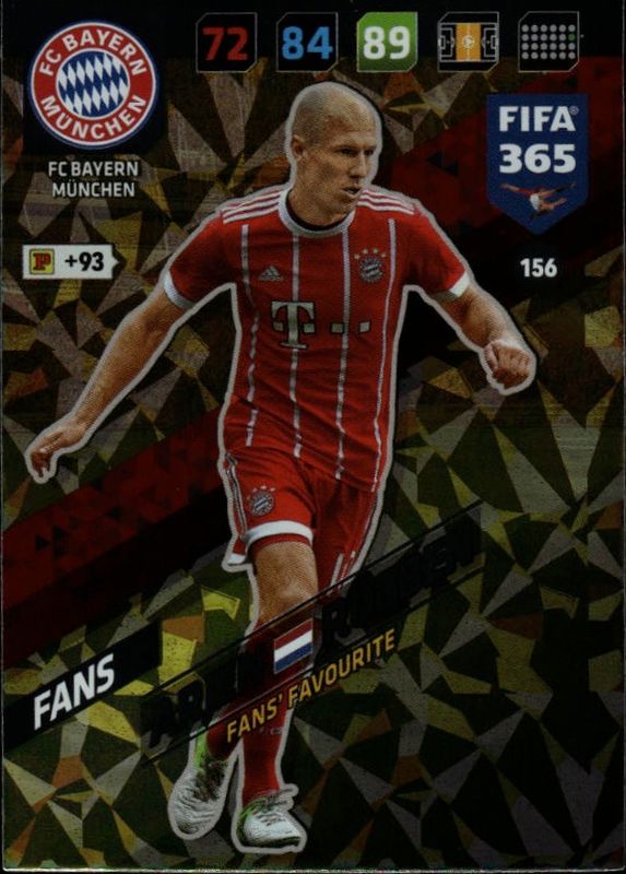 FIFA 365 2018 Adrenalyn XL Arjen Robben Limited Edition Bayern Munich Netherlands-