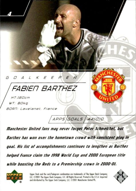 Hovedbilde 2001-02 Upper Deck Manchester United Fabien ...