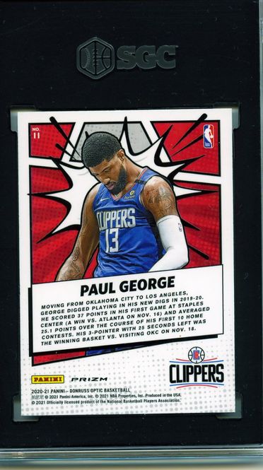 Hovedbilde 2020-21 Donruss Optic #11 Paul George - My House ...