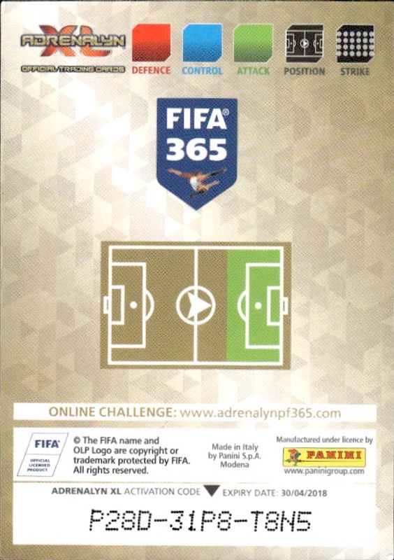 2017-18 Panini Adrenalyn XL Fifa 365 Fans' Favourite Dudu #31 