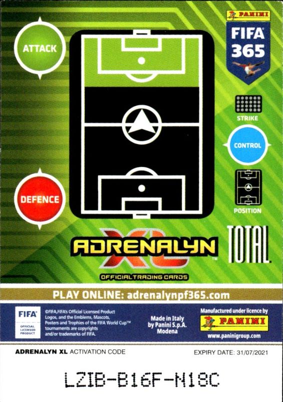 2020-21 Panini Adrenalyn XL Fifa 365 Top Master Robert Lewandowski #8