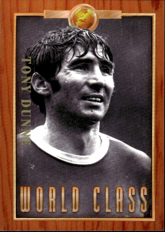 1998 Futera Manchester United Platinum World Class #5908/10000 Tony Dunne #WC4