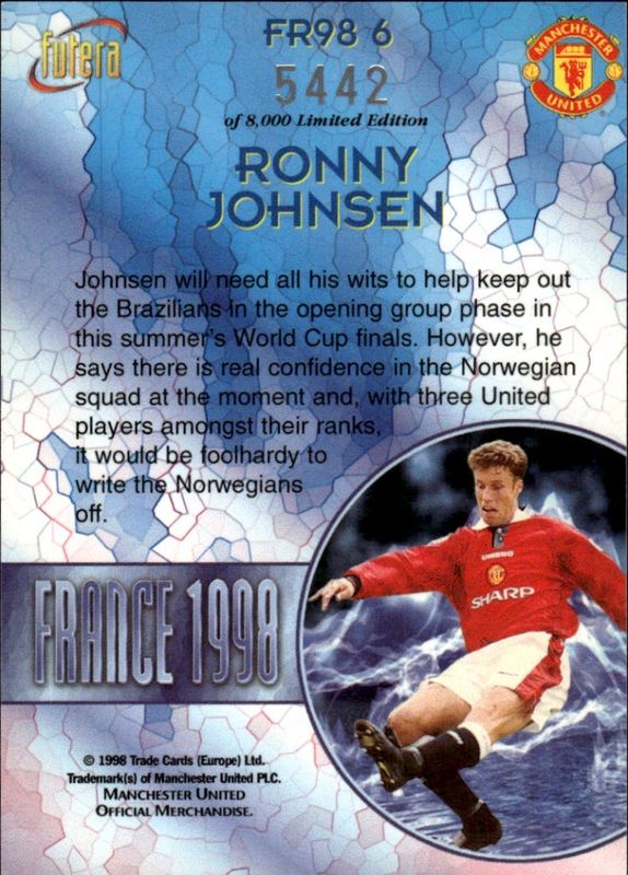 Ronny Johnsen France 98 FR6 #5442/8000