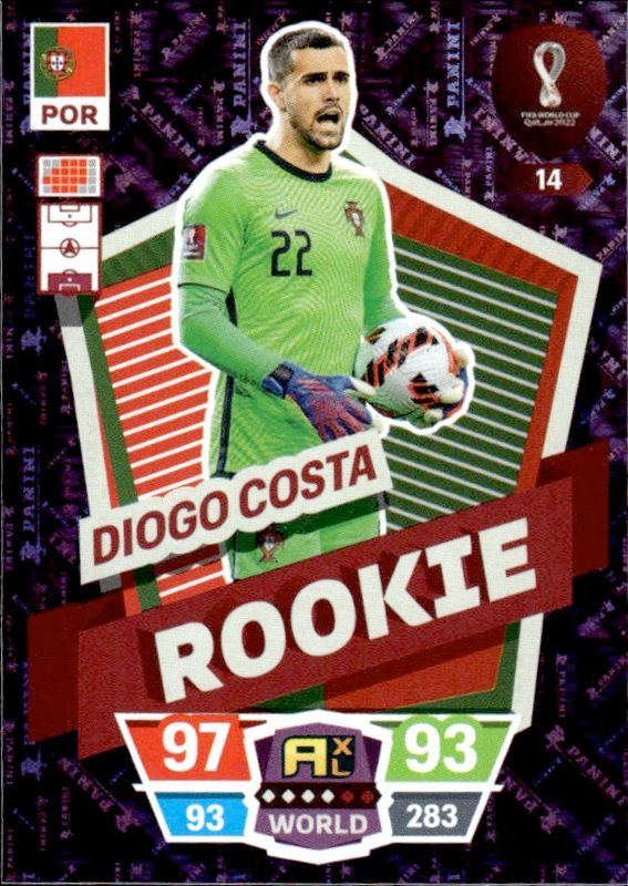 2022 DIOGO COSTA ROOKIE Adrenalyn Panini World Cup Card XL #14