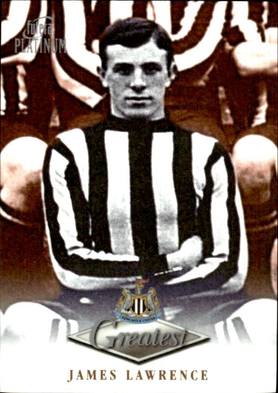1999 Futera Platinum Newcastle United Greatest Jimmy Lawrence 22 CARAT GOLD EDGES /250