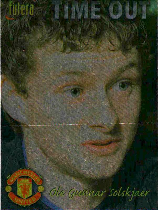 1998 Futera Manchester United Time Out Chrome Foil Ole Gunnar Solskjaer #34 PLAYERS EDITION /500
